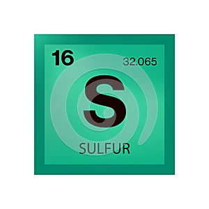 Sulfer element from the periodic table