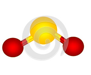Sulfur dioxide molecular structure photo