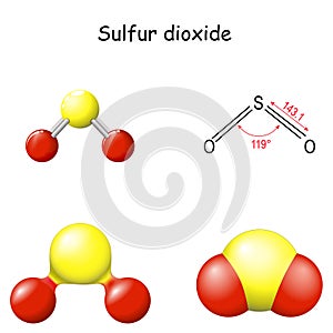 Sulfur dioxide molecule photo