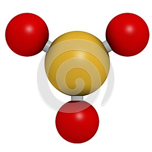 Sulfur trioxide pollutant molecule. Principal agent in acid rain