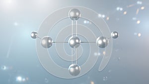 sulfuric acid molecular structure, 3d model molecule, sulphuric acid, structural chemical formula view from a microscope