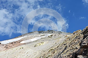 Sulfuric slops of Damavand near summit