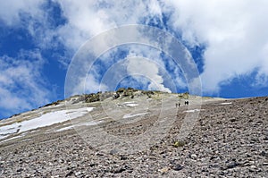 Sulfuric slops of Damavand near summit