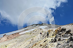 Sulfuric slops of Damavand near summit photo