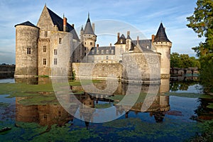 The Sully-sur-Loire medieval castle in France