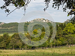 Sulov rocks, nature reserve in Slovakia with its rocks and meadows