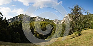 Sulov rocks, nature reserve in Slovakia, panorama