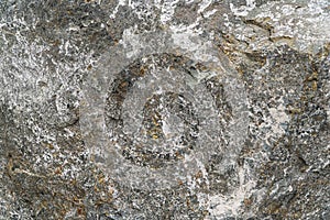 Sulphide copper nickel ore texture close-up. Mineral stone surface background. photo
