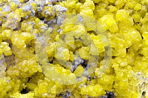 Sulphur Crystal Mineral Macro