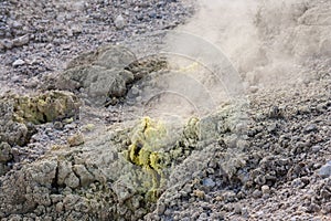 Sulphur fumaroles in Waiotapu Thermal Park photo