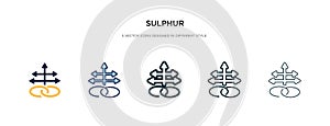 Sulphur icon in different style vector illustration. two colored and black sulphur vector icons designed in filled, outline, line photo