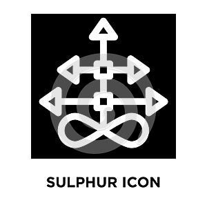 Sulphur icon vector isolated on white background, logo concept o