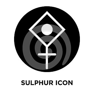 Sulphur icon vector isolated on white background, logo concept o photo