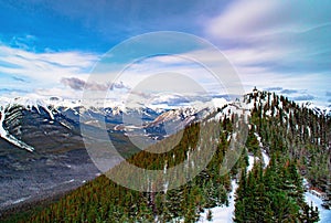 Sulphur Mountain in Banff National Park in the Canadian Rocky Mo