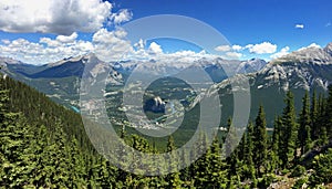 Sulphur Mountain in Banff National Park in the Canadian Rocky Mountains