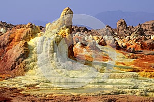 Sulphur sediments at Dallol