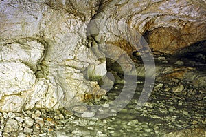 Sulphurous water cave