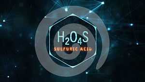 Sulphuric Acid as molecular formula with elements.