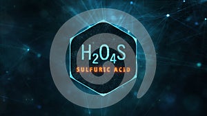 Sulphuric Acid as molecular formula with elements.