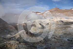 Sulphuric acid pools in Altiplano of Bolivia