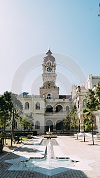 Sultan Abdul Samad Building with fountain and clocktower