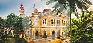 Sultan Abdul Samad Building at Merdeka square, Kuala Lumpur, Malaysia. Panorama