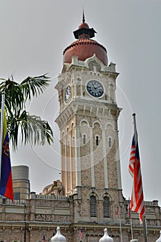 Sultan Abdul Samad Building tower. Merdeka Square. Kuala Lumpur. Malaysia