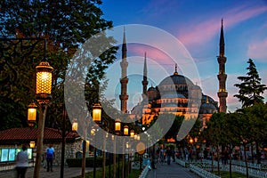 Sultan Ahmed Blue Mosque in Istanbul, Turkey at photo