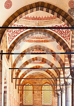 Sultan Ahmed mosque details in istanbul, Turkey.