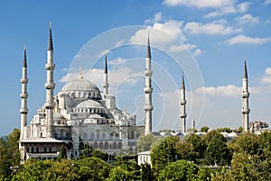 Sultan ahmed mosque in istanbul turkey