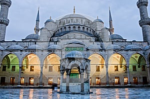 Sultan Ahmed Mosque known as the Blue Mosque in Istanbul, Turkey photo