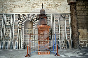 The Sultan Al-Nasir Muhammad ibn Qalawun Mosque, an early 14th-century mosque at the Citadel in Cairo, Egypt built by the Mamluk