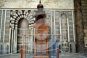 The Sultan Al-Nasir Muhammad ibn Qalawun Mosque, an early 14th-century mosque at the Citadel in Cairo, Egypt built by the Mamluk