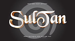 Sultan editable text effect template