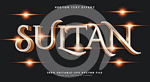 Sultan editable text effect template