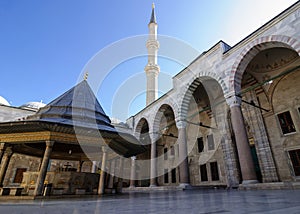 Sultan Fatih mosque is a symmetrical mosque in Ottoman architecture, Istanbul