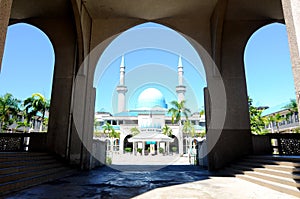 Sultan Haji Ahmad Shah Mosque a.k.a UIA Mosque in Gombak, Malaysia