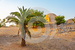 Sultan Ibrahim Han Mosque at Venetian Fortezza Castle in Greek t