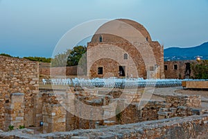 Sultan Ibrahim Han Mosque at Venetian Fortezza Castle in Greek t