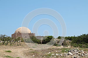 Sultan Ibrahim mosque, Venetian fortress Fortezza in Rethymno on Crete, Greece