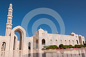 Sultan Qaboos Grand mosque, Muscat, Oman photo