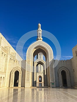 The Sultan Qaboos Mosque in Mascat, Oman photo