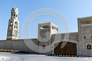 Sultan Qabus said fort fortress clock tower entrance Oman salalah