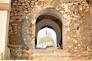 Sultan Quli Qutb Mulk`s tomb was built in 1543. Seven Tombs Stock Photography Image