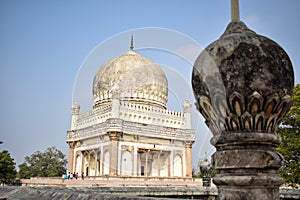 Sultan Quli Qutb Mulk`s tomb was built in 1543. Seven Tombs Stock Photography Image