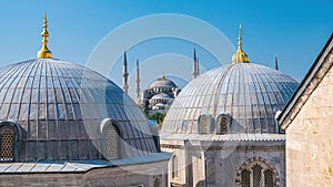 The Sultanahmet Mosque (Blue Mosque) in Istanbul, Turkey photo