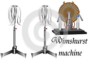 `Sultanchik` - a device that has thin paper strips for experiments with the Wimshurst machine photo