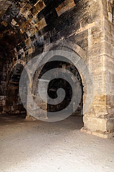 The Sultanhani Caravanserai, Aksaray, Turkey. Silk Road. Main hall.