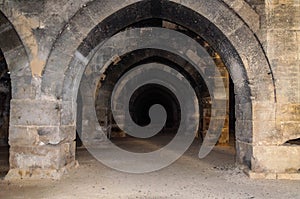 The Sultanhani Caravanserai, Aksaray, Turkey. Silk Road. Main hall.