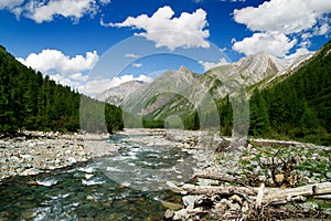 Sumak river - sayan mountains